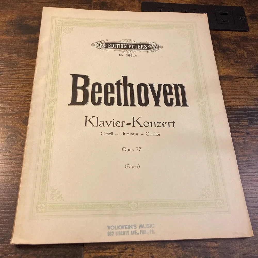 Edition Peters Nr 2894 Beethoven Klavier Konzert Opus 37 C moll Ut mineur C mino